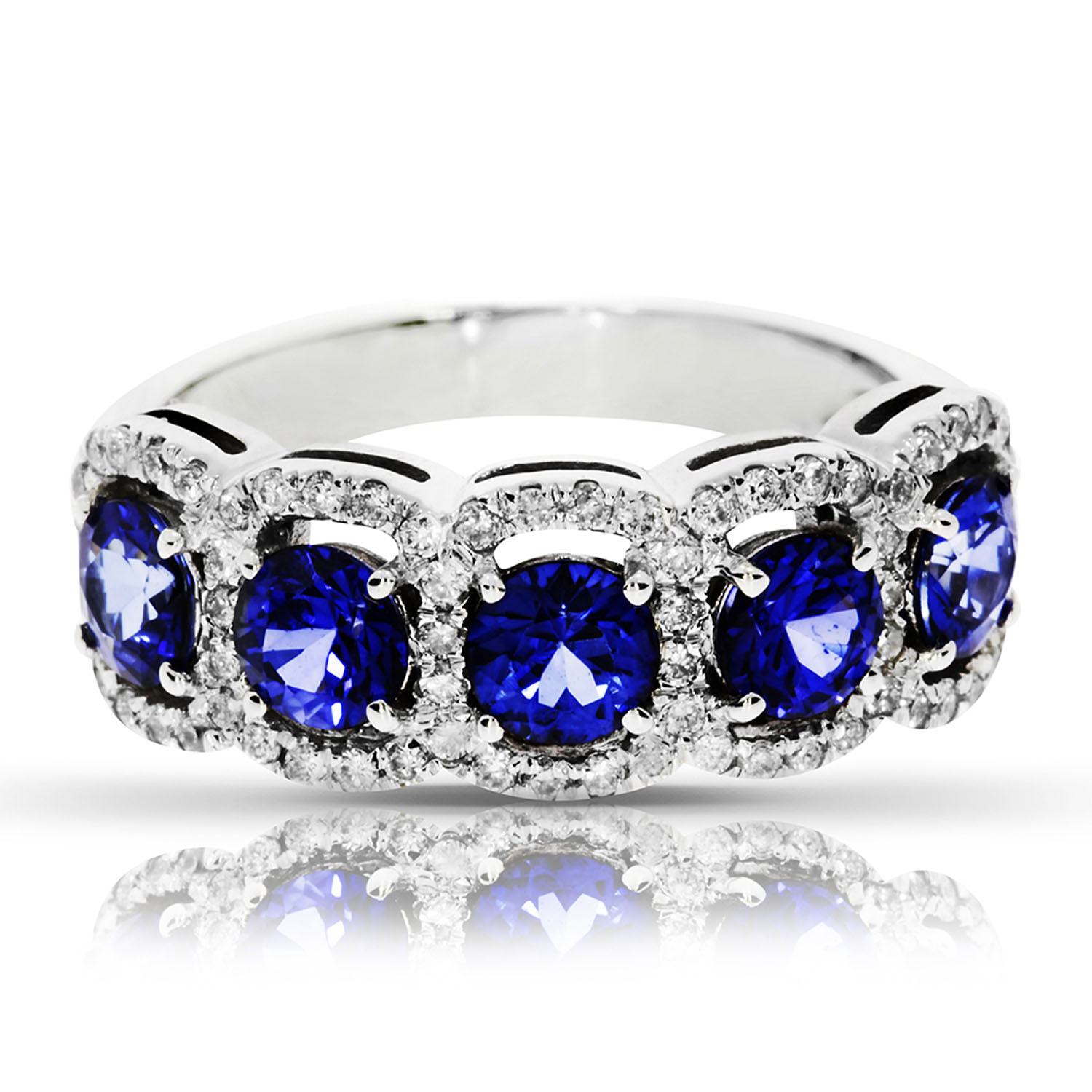 DIAMOND AND BLUE SAPPHIRE DRESS RING - Rings of London