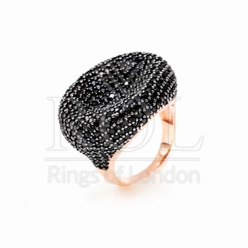 Black Cubic Zirconia 925 Sterling Silver Jewelry