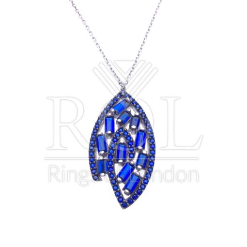 Blue Cubic Zirconia 925 Sterling Silver Jewelry