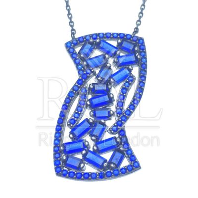 Blue Cubic Zirconia 925 Sterling Silver Jewelry