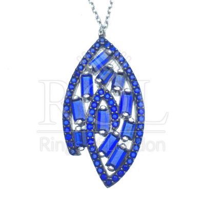 Blue Cubic Zirconia 925 Sterling Silver Jewelry