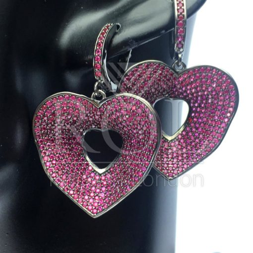 Pink Cubic Zirconia Earrings 925 Sterling Silver Jewelry