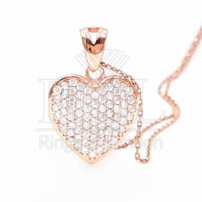Black Cubic Zirconia 925 Sterling Silver Necklace