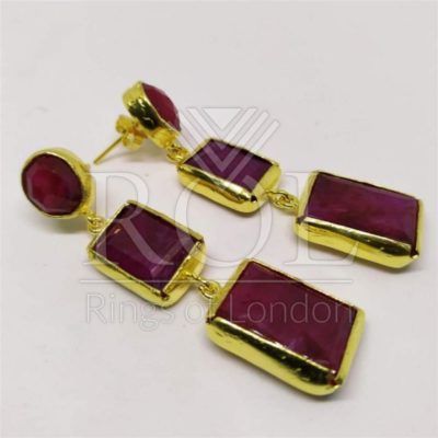 Ruby (Laboratory Created) Fashion Earrings Fashion Earrings