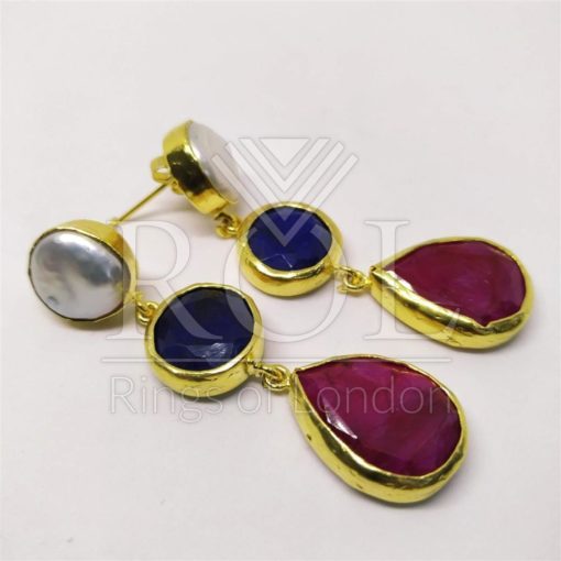 Sapphire (Laboratory Created),Ruby (Laboratory Created),Cultured Pearl Fashion Jewelry