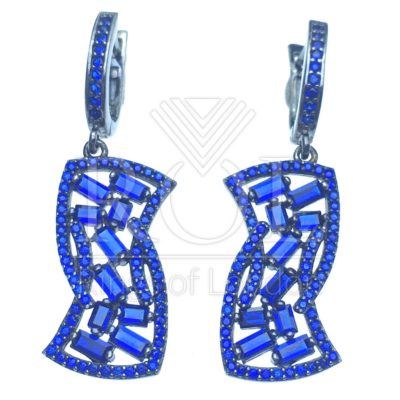 Blue Cubic Zirconia 925 Sterling Silver Jewelry