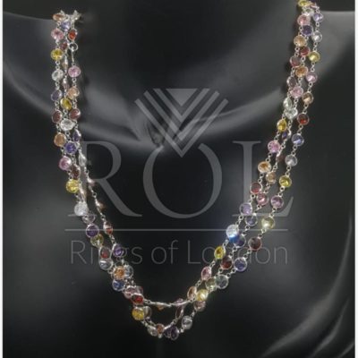 Cubic Zirconia 925 Sterling Silver Necklace