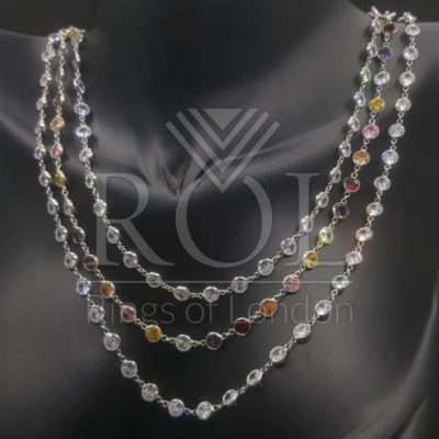 Cubic Zirconia 925 Sterling Silver Necklace